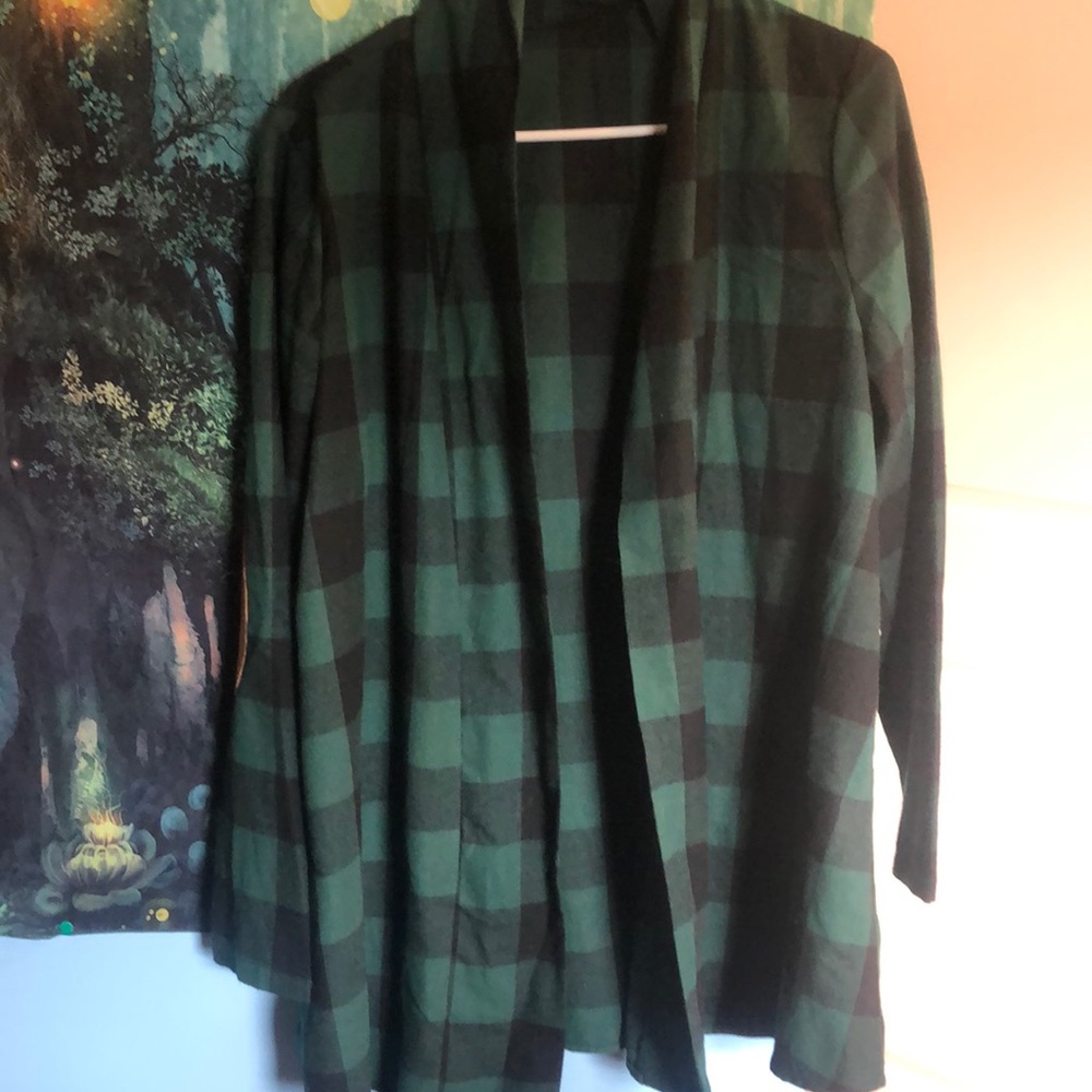 Green plaid flannel